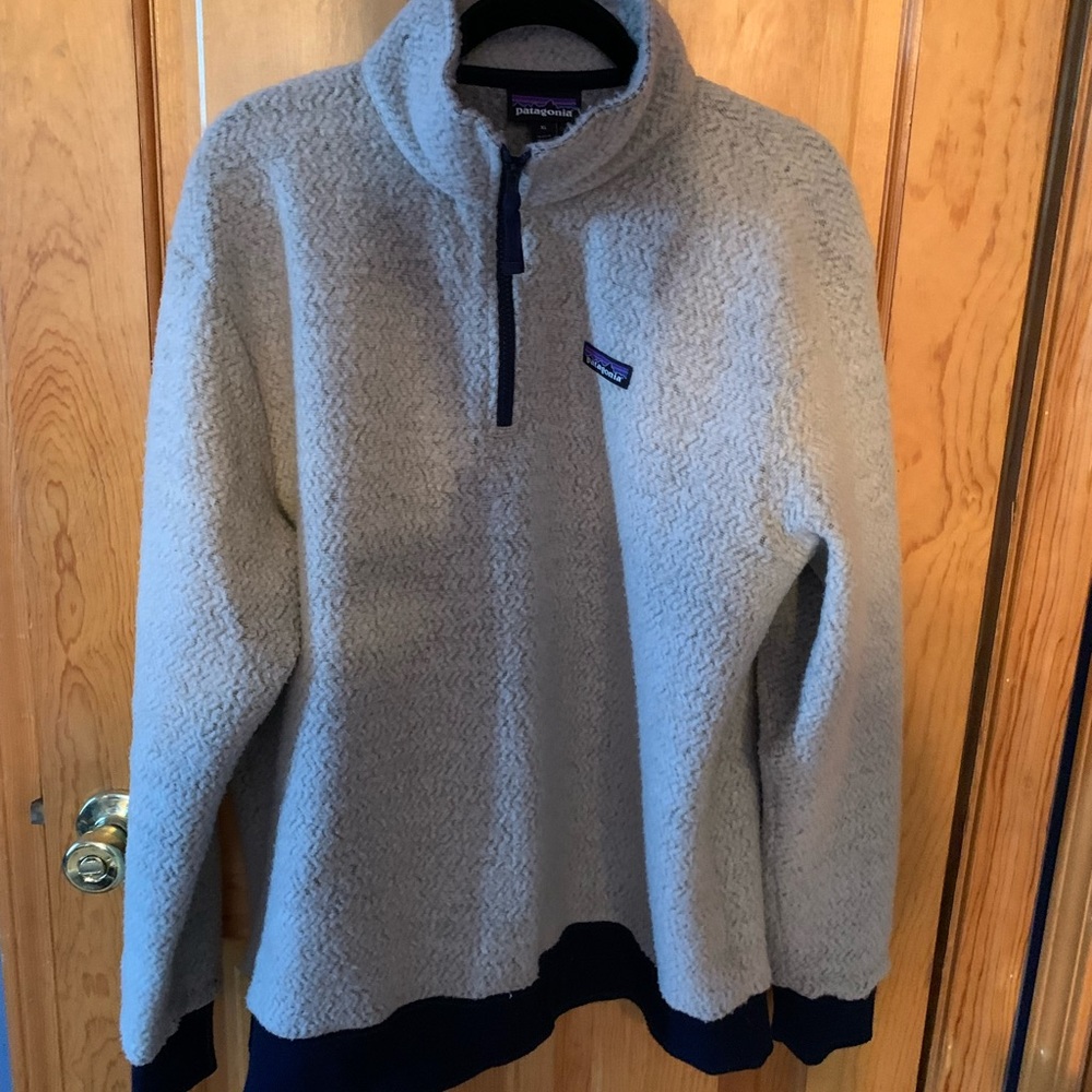 Patagonia men’s wool 1/4 zip sweater XL